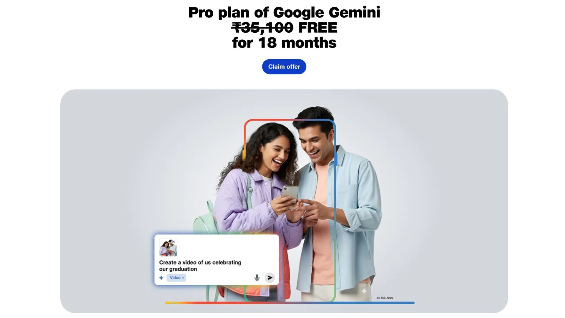 Reliance Jio offers free Google AI Pro